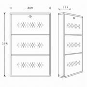 Metal Shoerack 3 Door