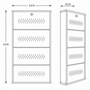 Metal Shoerack 4 Door